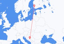 Loty z Sarajewo, Bośnia i Hercegowina z Turku, Finlandia