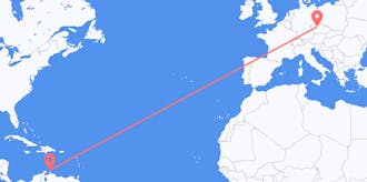 Flyg från Aruba till Tjeckien