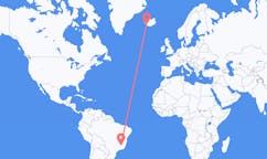 Flyreiser fra Belo Horizonte, Brasil til Reykjavik, Island