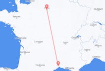 Flyrejser fra Montpellier, Frankrig til Paris, Frankrig