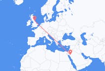 Flights from Tabuk, Saudi Arabia to Durham, England, the United Kingdom