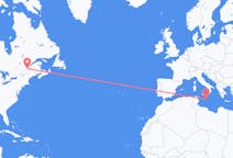 Flyreiser fra Québec, Canada til Malta, Malta
