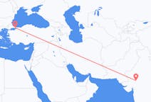 Loty z Udajpur, Indie do Stambuł, Turcja