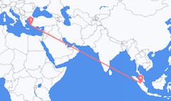 Flyrejser fra Pekanbaru, Indonesien til Leros, Grækenland