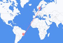 Flyrejser fra Rio de Janeiro, Brasilien til Karlskrona, Sverige