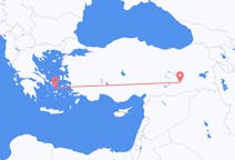 Flyrejser fra Diyarbakır, Tyrkiet til Mykonos, Grækenland