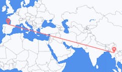 Flyrejser fra Heho, Myanmar (Burma) til Santander, Spanien