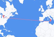Flyreiser fra Windsor, Canada, til Malta, Canada