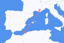 Flyg från Oran, Algeriet till Toulon, Frankrike