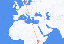 Vluchten van Kisumu, Kenia naar Kopenhagen, Denemarken