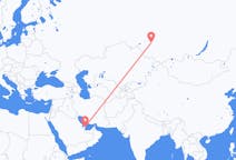 出发地 卡塔尔多哈目的地 俄罗斯新西伯利亚的航班