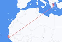 Flyreiser fra Cap Skiring, Senegal til Athen, Hellas