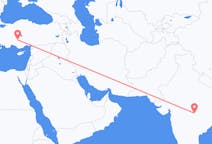 Flyreiser fra Nagpur, India til Konya, Tyrkia