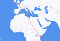Flyg från Pemba, Tanzania till Tours, Frankrike