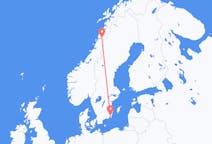 Vluchten van Kalmar naar Mo i Rana