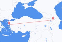 Flyreiser fra Gandsja, Aserbajdsjan til Mytilene, Hellas
