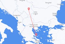 Vluchten van Niš, Servië naar Skiathos, Griekenland
