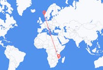 Flyreiser fra Quelimane, Mosambik til Bergen, Norge