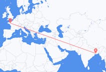 出发地 印度加尔各答目的地 法国雷恩的航班