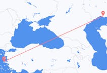 Flyreiser fra Atyrau, Kasakhstan til Khios, Hellas