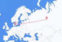Flyg från Khanty-Mansiysk till Köpenhamn
