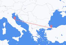 Lennot Anconasta Istanbuliin