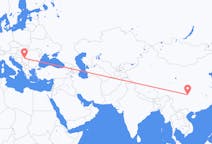 Flyg från Chongqing, Kina till Belgrad, Serbien