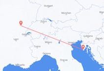 Flyreiser fra Dole, Frankrike til Pula, Kroatia
