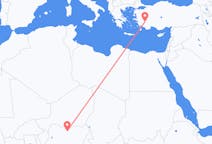 Flyreiser fra Kano, til Denizli