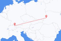 Flights from Lviv, Ukraine to Thal, Switzerland