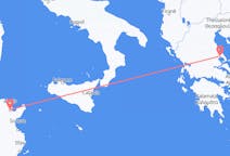 Flyrejser fra Tunis, Tunesien til Volos, Grækenland