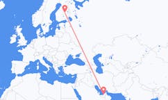 Flights from Abu Dhabi to Kuopio