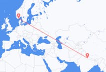 Flights from Dhangadhi, Nepal to Kristiansand, Norway