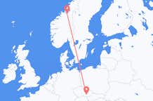 Vols de Trondheim, Norvège pour Brno, Tchéquie