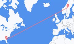 Flyreiser fra Jacksonville, USA til Östersund, Sverige