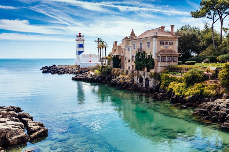 Photo of Santa Marta Lighthouse and Museum in Cascais, Lisbon district, Portugal.