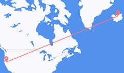 Flights from the city of Redding, the United States to the city of Akureyri, Iceland