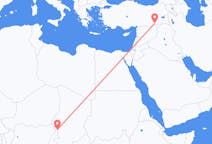 Flyg från N Djamena, Tchad till Mardin, Turkiet