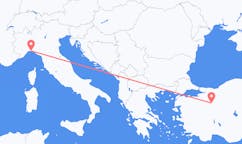 Loty z miasta Genua do miasta Eskişehir