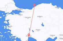 Loty z Zonguldak, Turcja do Antalyi, Turcja