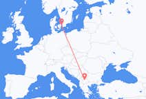 Vluchten van Kopenhagen naar Skopje