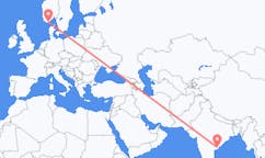 Flyreiser fra Rajahmundry, India til Kristiansand, Norge