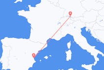 Flyg från Friedrichshafen, Tyskland till Valencia, Spanien