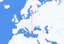 Voli from Santorini, Grecia to Helsinki, Finlandia