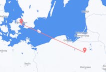 Vluchten van Kopenhagen, Denemarken naar Szczytno, Polen
