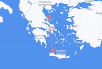 ギリシャのハニアから、ギリシャのスキアトス島までのフライト