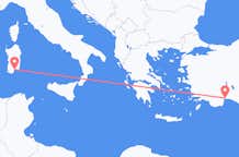 Vols de Cagliari pour Antalya