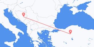 Flyreiser fra Tyrkia til Bosnia og Hercegovina