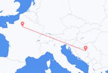 Flyreiser fra Tuzla, Bosnia-Hercegovina til Paris, Frankrike