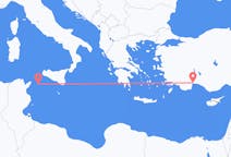 Vluchten van Pantelleria naar Antalya
